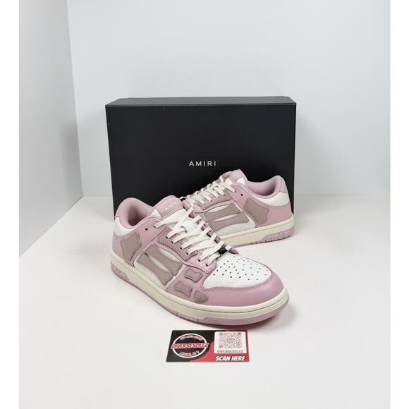 Size 42EU/9US - Amiri Skel Top Low Pink White Sneakers💗 RETAIL $750!